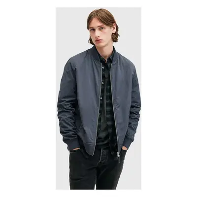 AllSaints geaca bomber BASSETT barbati, culoarea albastru marin, de tranzitie, M077OB