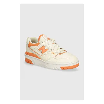 New Balance sneakers din piele 550 culoarea bej, BBW550AJ