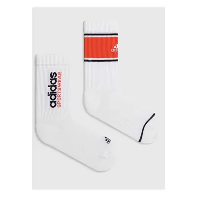 adidas sosete 2-pack culoarea alb, IW2919