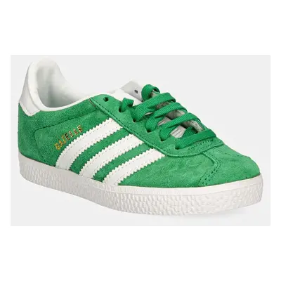 adidas Originals sneakers pentru copii GAZELLE C culoarea verde, IH9910