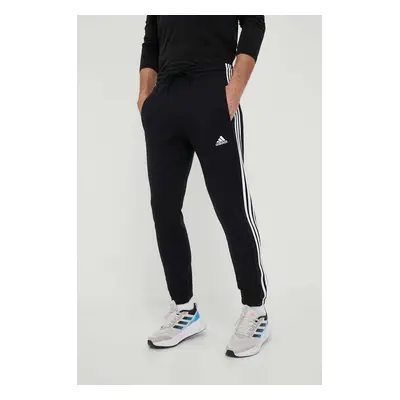 adidas pantaloni de trening din bumbac culoarea negru, cu imprimeu  IC0050