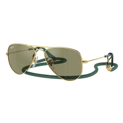 Ray-Ban ochelari de soare copii JUNIOR AVIATOR culoarea verde, 0RJ9506S