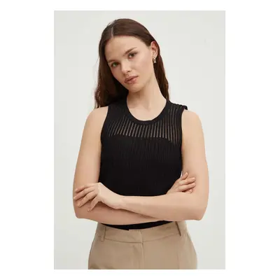 Dkny top femei, culoarea negru, P4DSAP69