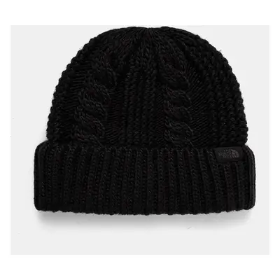 The North Face caciula Oh Mega Beanie culoarea negru, din tricot gros, NF0A7WJJKX71