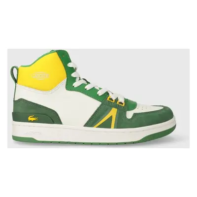 Lacoste sneakers din piele L001 Leather Colorblock High-Top culoarea verde, 45SMA0027