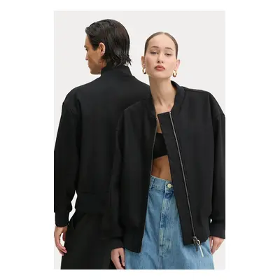 Sunnei jacheta bomber din lana culoarea negru, de tranzitie, RTWXOUW009