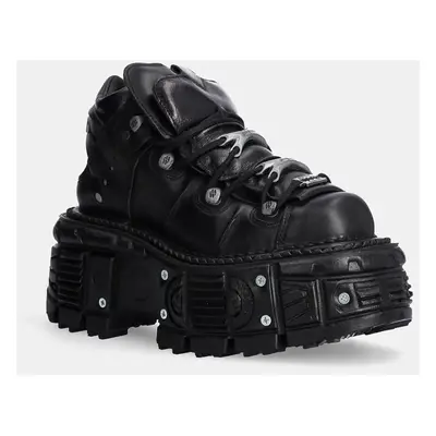 New Rock sneakers din piele culoarea negru, M-TANK106-C2