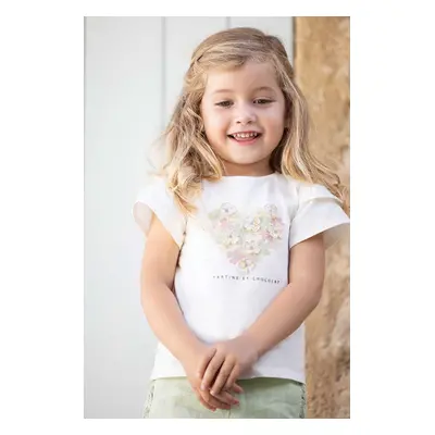 Tartine et Chocolat tricou bebe culoarea bej