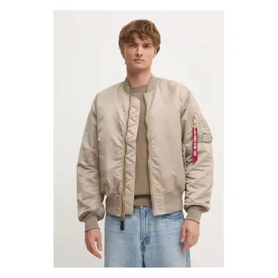 Alpha Industries geaca bomber barbati, culoarea bej, de iarna