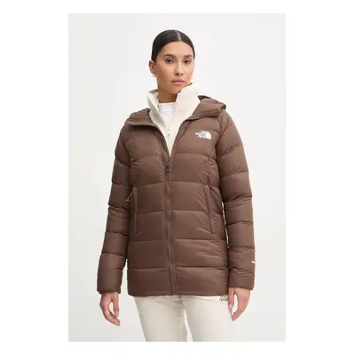 The North Face geaca de puf Hyalite femei, culoarea maro, de tranzitie, NF0A7Z9R1OI1