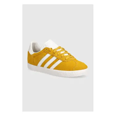 adidas Originals sneakers de piele întoarsă pentru copii GAZELLE culoarea galben, IF9803