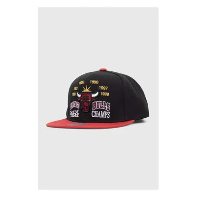 Mitchell&Ness sapca x Chicago Bulls culoarea negru, cu imprimeu