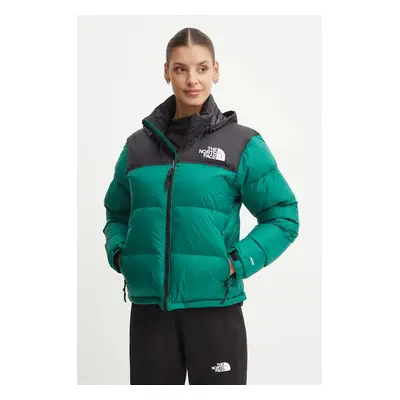 The North Face geacă de puf 1996 Retro Nuptse femei, culoarea verde, de iarna, NF0A3XEONL11