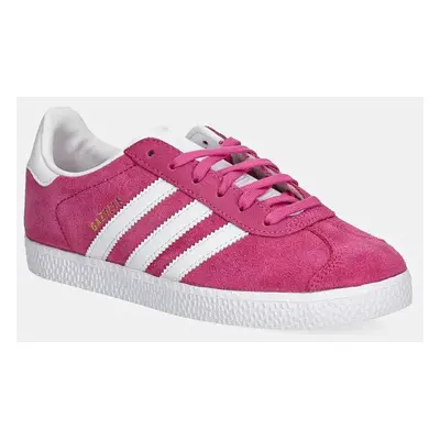 adidas Originals sneakers de piele întoarsă pentru copii GAZELLE culoarea roz, IF9801