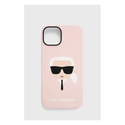 Karl Lagerfeld husa pentru telefon iPhone 14 6,1" culoarea roz