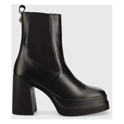 Kurt Geiger London ghete chelsea de piele Stomp Heeled Chelsea femei, culoarea negru, cu toc dre