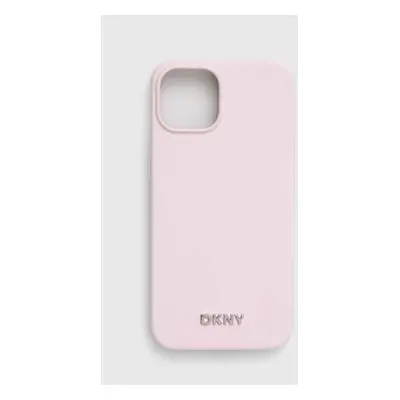 Dkny Husă pentru telefon iPhone 14 / 15 / 13 culoarea roz, DKHMP14SSMCHLP