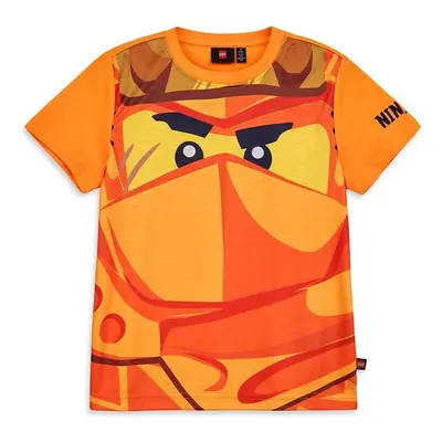 Lego tricou de bumbac pentru copii culoarea portocaliu, cu imprimeu