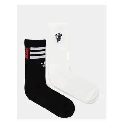 adidas Originals sosete Manchester United 2-pack culoarea alb, JF8896