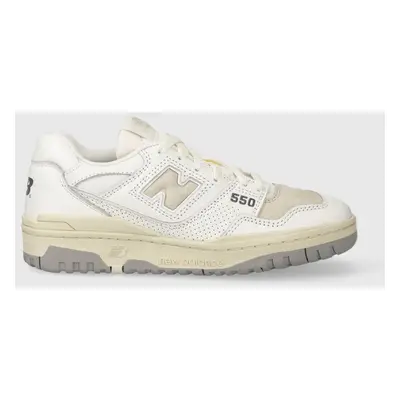 New Balance sneakers din piele BB550PWG culoarea alb