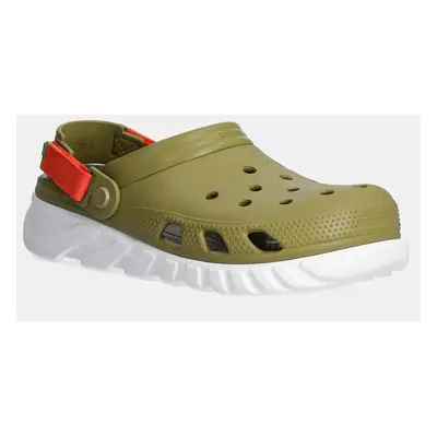 Crocs papuci Duet Max II Clog barbati, culoarea verde, 208776