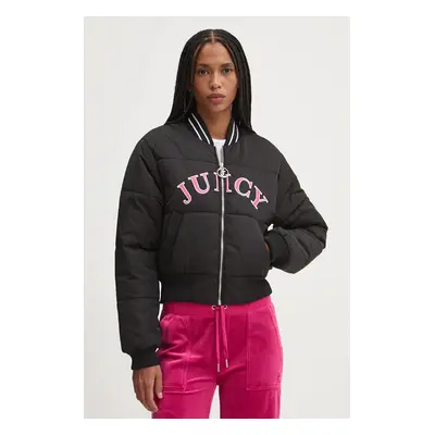 Juicy Couture geaca bomber KELSEY PUFFER femei, culoarea negru, de tranzitie, JCOIJ224557