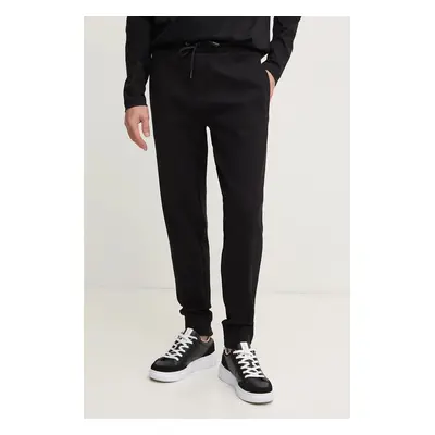 BOSS pantaloni de trening din bumbac culoarea negru, neted, 50528825