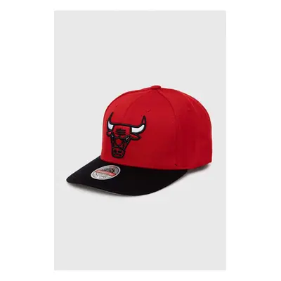 Mitchell&Ness șapcă din amestec de lână Chicago Bulls culoarea rosu, cu imprimeu