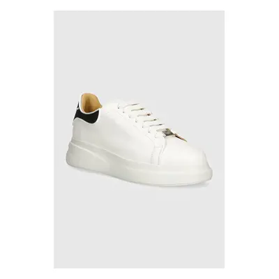 Philipp Plein sneakers din piele Lo-Top Mega Star culoarea alb, USC0599 PLE005N 01