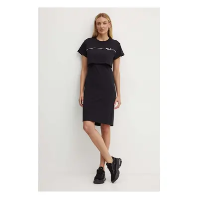 Karl Lagerfeld rochie culoarea negru, mini, drept, 245W1350