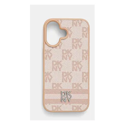 Dkny etui pentru telefon iPhone 16 6.1 culoarea portocaliu, DKHCP16SPCPTSSP