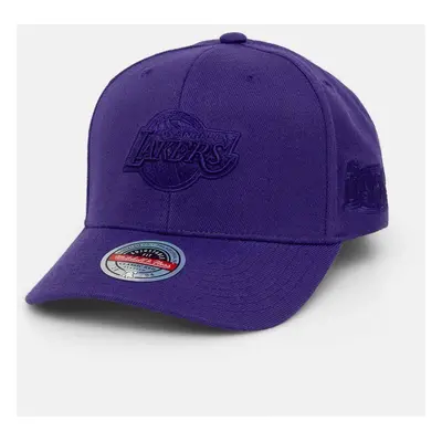 Mitchell&Ness șapcă din amestec de lână Los Angeles Lakers culoarea violet, cu imprimeu, HHSSINT