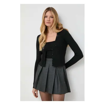 MAX&Co. cardigan și top culoarea negru, light