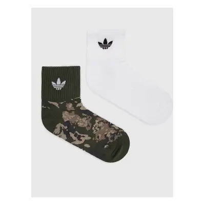 adidas Originals sosete 2-pack culoarea alb