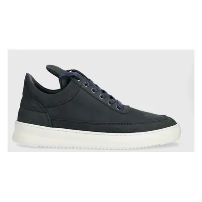 Filling Pieces sneakers din piele întoarsă Low top Ripple Nubuck culoarea bleumarin, 25122842001