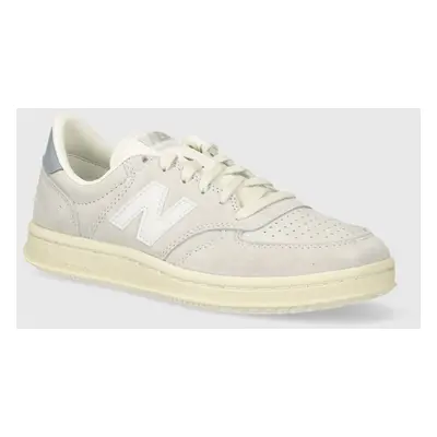 New Balance sneakers din piele intoarsă 500 culoarea gri, CT500AG