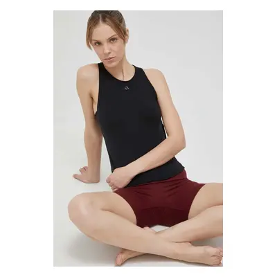 adidas Performance top de yoga Studio culoarea negru IL3939