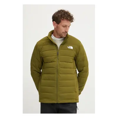 The North Face geaca de puf Belleview barbati, culoarea verde, de iarna, NF0A7UJFPIB1