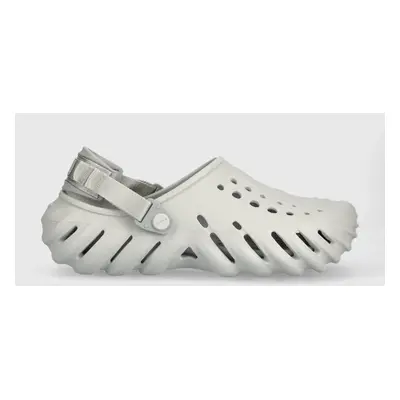 Crocs papuci Echo Clog culoarea gri 207937