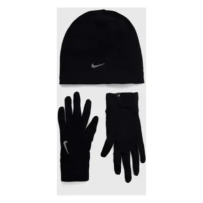 Nike caciula si manusi culoarea negru