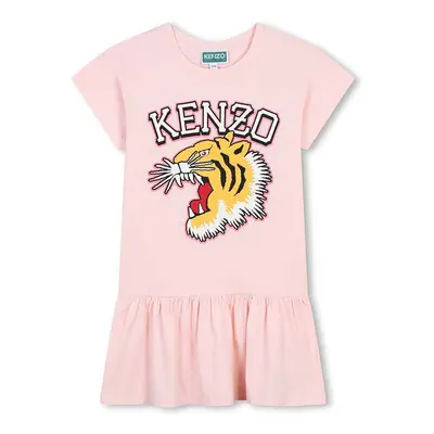 Kenzo Kids rochie din bumbac pentru copii culoarea roz, mini, evazati, K60682