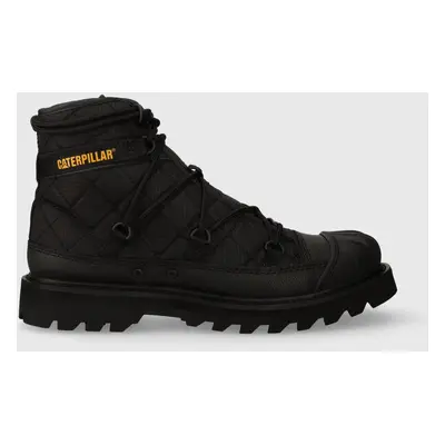 Caterpillar pantofi OMAHA ALT LACE x Nigel Cabourn femei, culoarea negru, cu toc plat, izolare u