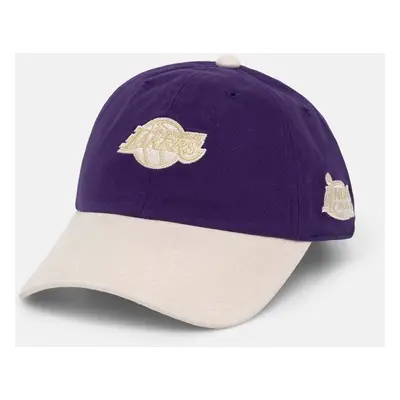 Mitchell&Ness șapcă de baseball din bumbac Los Angeles Lakers culoarea violet, modelator, HHSSIN