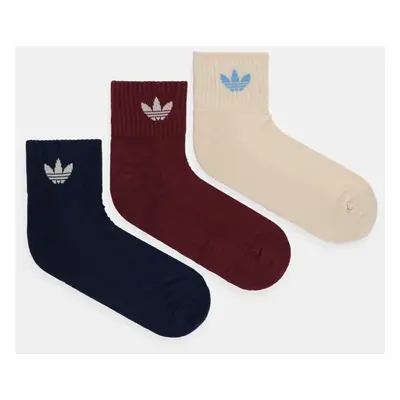 adidas Originals sosete 3-pack culoarea bordo, IX5239