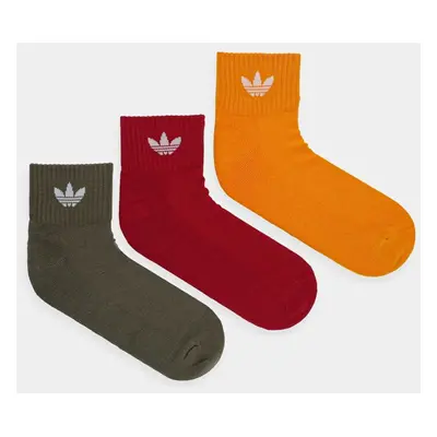 adidas Originals sosete 3-pack culoarea portocaliu, IX5240