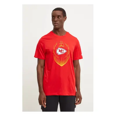 Nike tricou Kansas City Chiefs barbati, culoarea rosu, cu imprimeu, NKGK-65N-7G-JKV