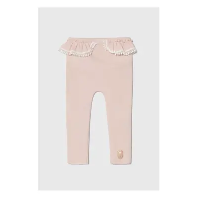 Jamiks leggins bebe culoarea roz, neted