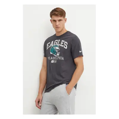 Nike tricou din bumbac Philadelphia Eagles barbati, culoarea gri, cu imprimeu, N199-06F-86-5F1