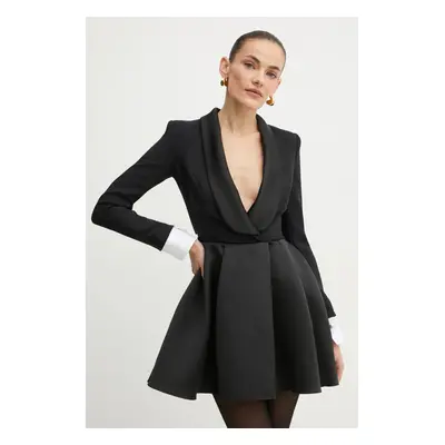 Elisabetta Franchi rochie culoarea negru, mini, evazați, AB71047E2