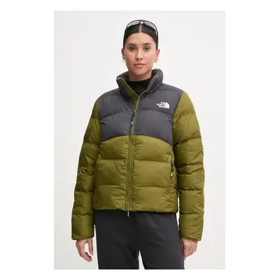 The North Face geaca Saikuru femei, culoarea verde, de iarna, NF0A89JDWOG1